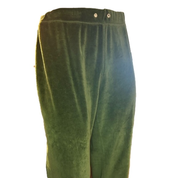 3X 1.State green velour pull on elastic waist lounge jogger pants with pockets - Picture 7 of 14
